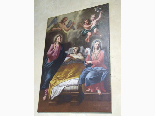 Gesù e la Madonna al capezzale di San Giuseppe morente