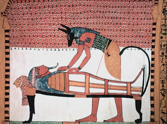 Il dio egizio Anubi ha il capo di sciacallo